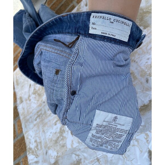 Brunello Cucinelli Low‑Slung Relaxed Jeans – Size 4, Medium Wash, Made in Italy - Picture 12 of 12
